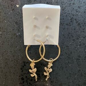 Rose Set Stud Earrings